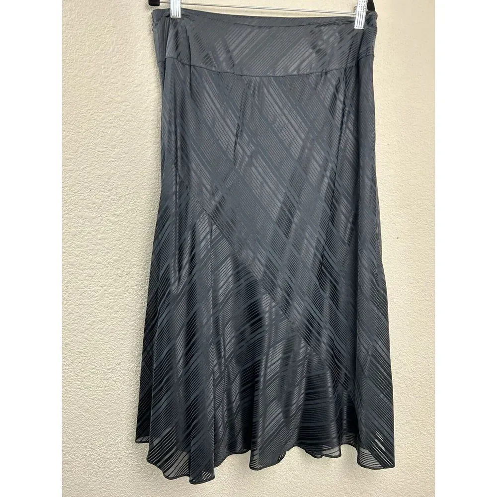 VINTAGE TALBOTS Black Maxi Skirt Size 12 Petite Witchy Grunge Whimsigoth Evening